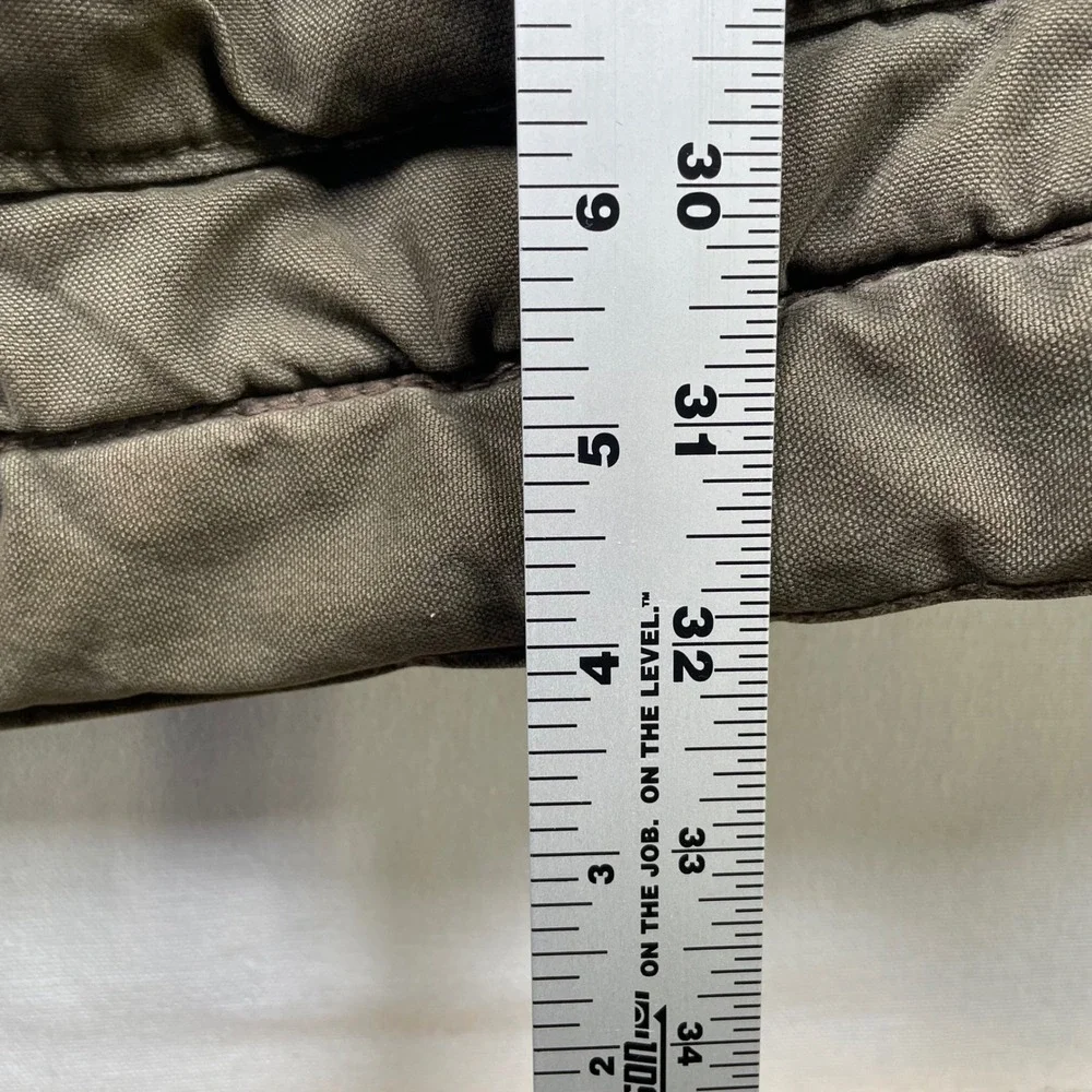 American Eagle Men XXL Faux Fur Lined Field Jacket Olive Green Hooded Parka Coat